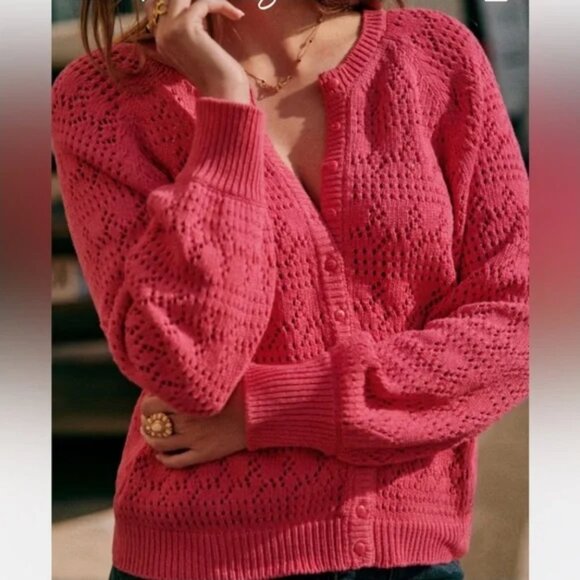 Sezane Capucine Cardigan, Pink - Picture 1 of 13